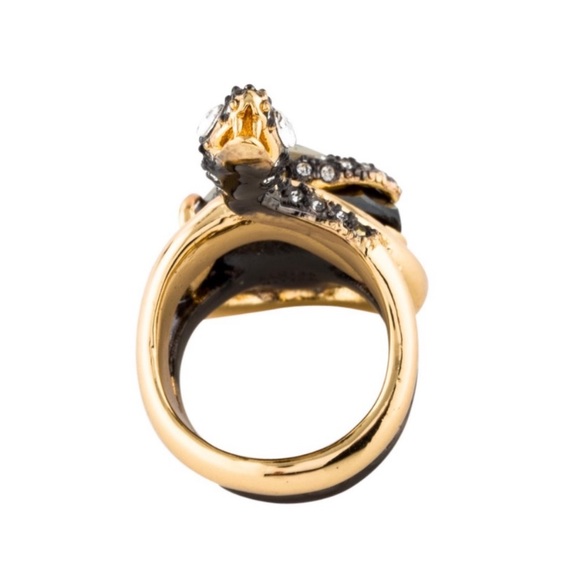 Alexis Bittar Vanitas Coiled Serpent Crystal Snake  Cocktail Ring - Picture 4 of 16